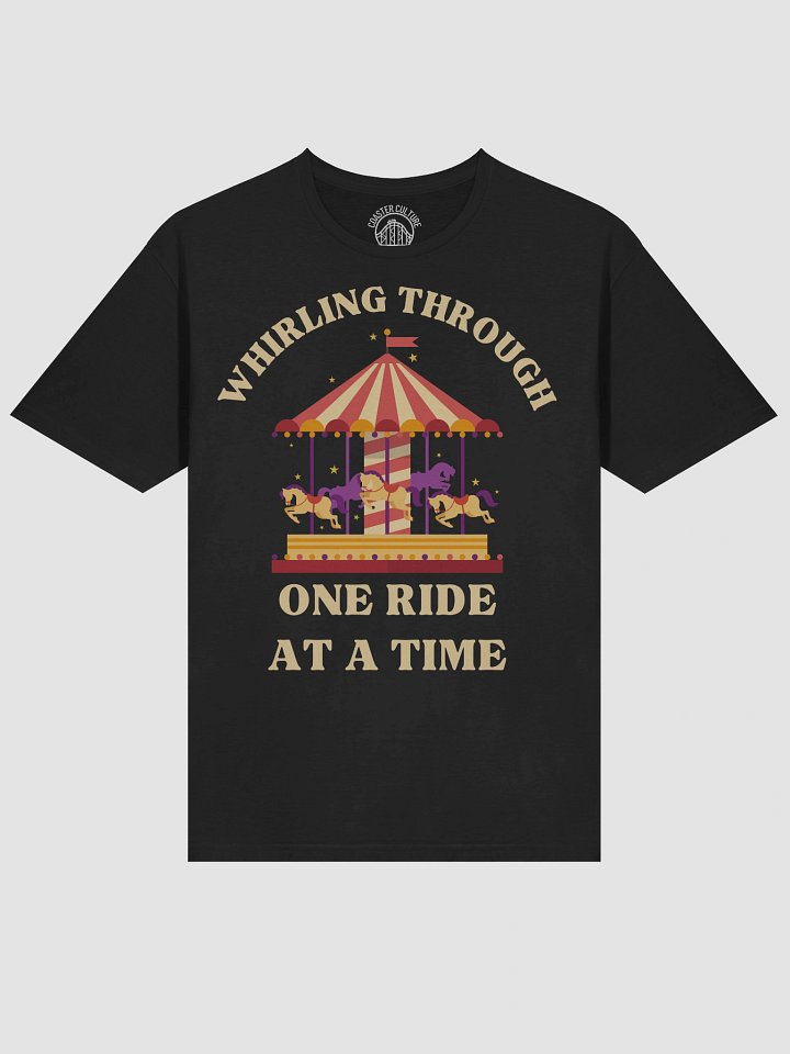 Whirling Through One Ride at a Time Carousel T-Shirt – Retro Amusement Park Gift for Ride Lovers product image (2)
