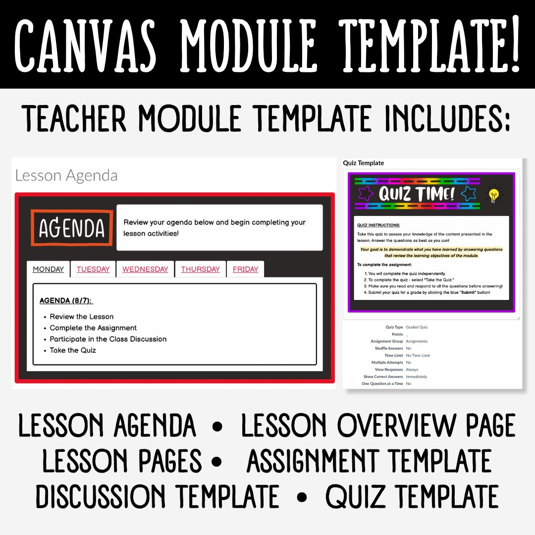 Canvas LMS Template - MODULE - Multicolored - 100% Customizable product image (2)
