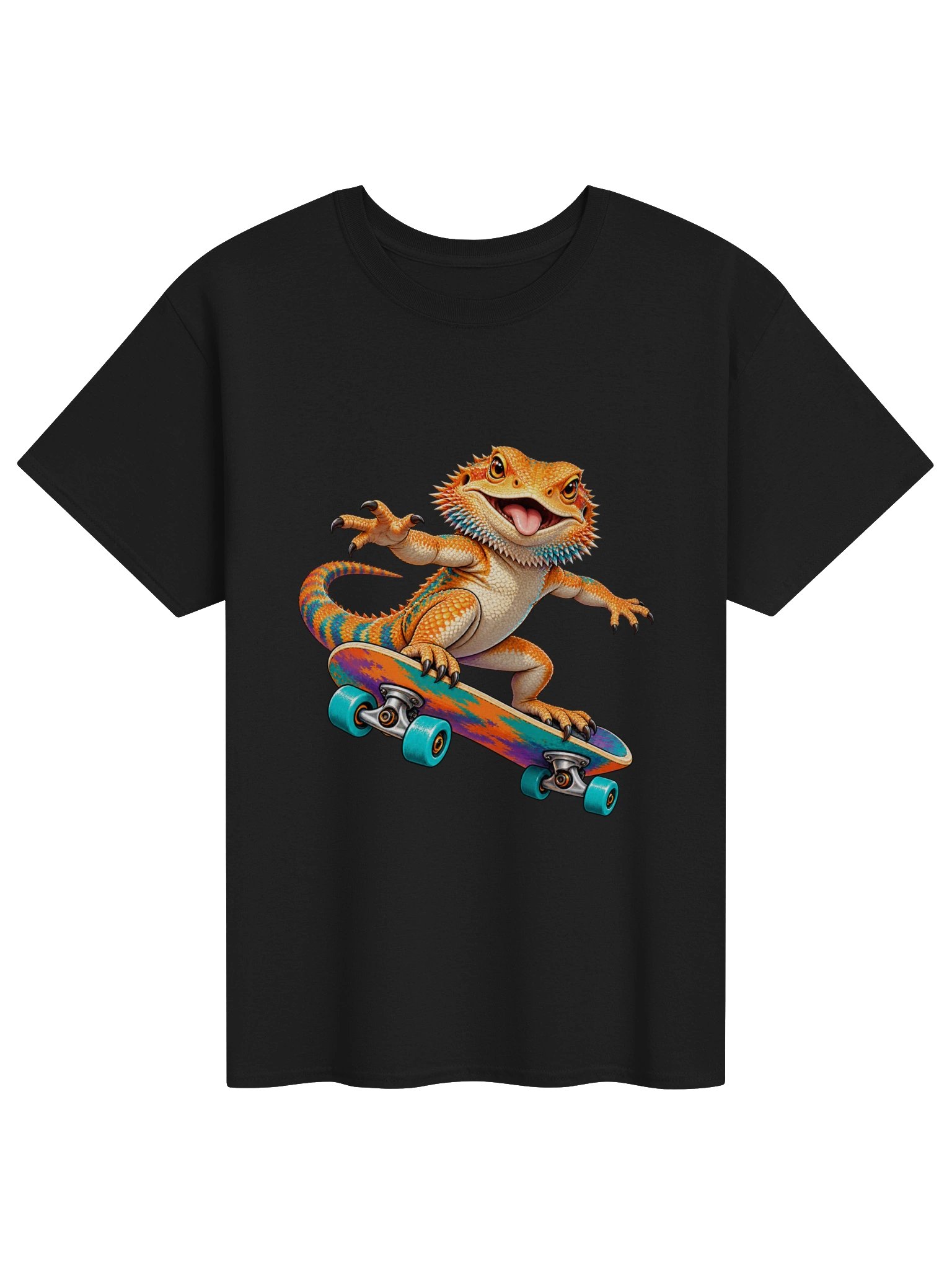 Skateboarding Bearded Dragon T-Shirt product image (1)