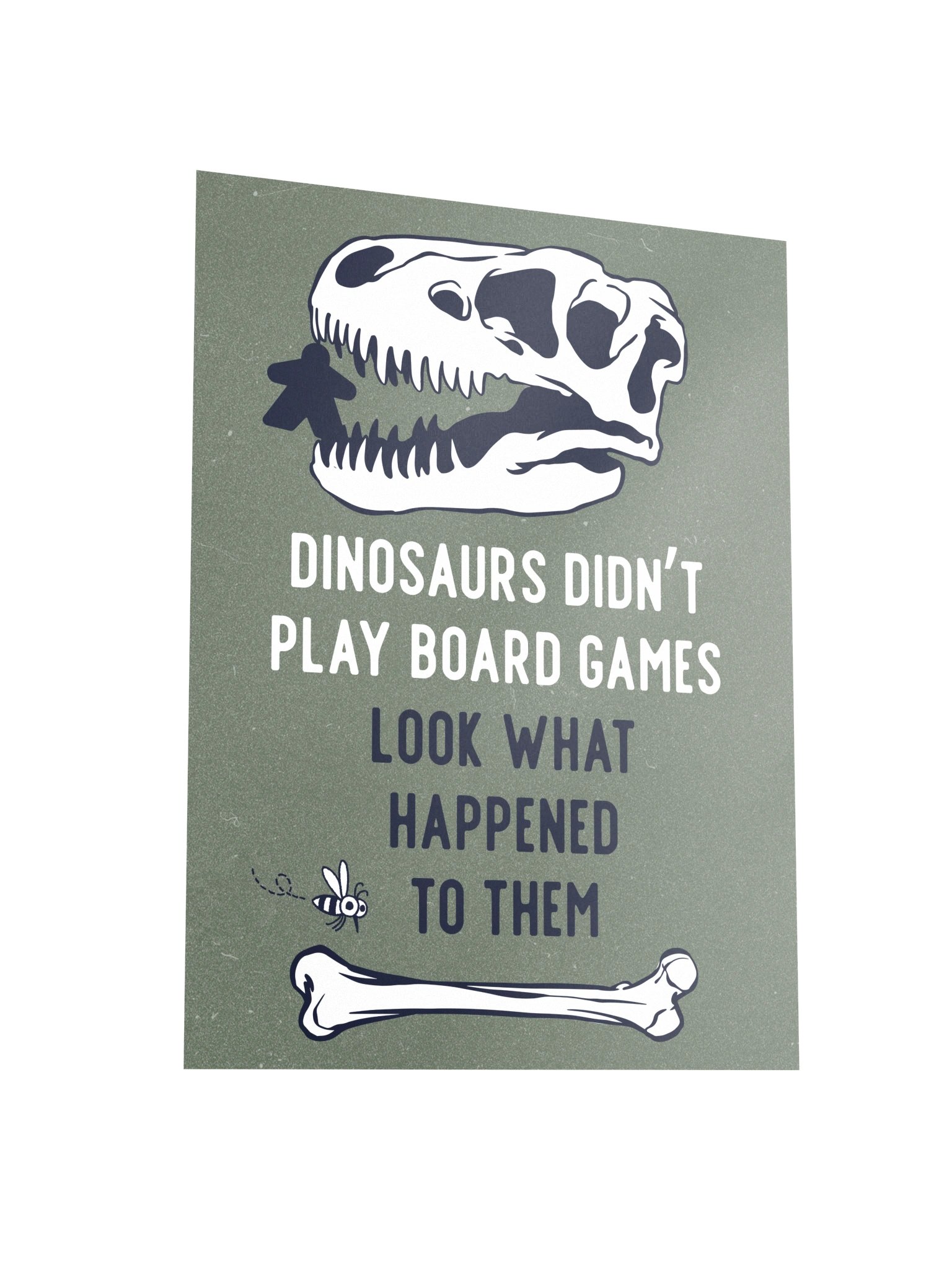 Funny Extinct Dinosaur Board Game Room Poster - UNFRAMED product image (3)