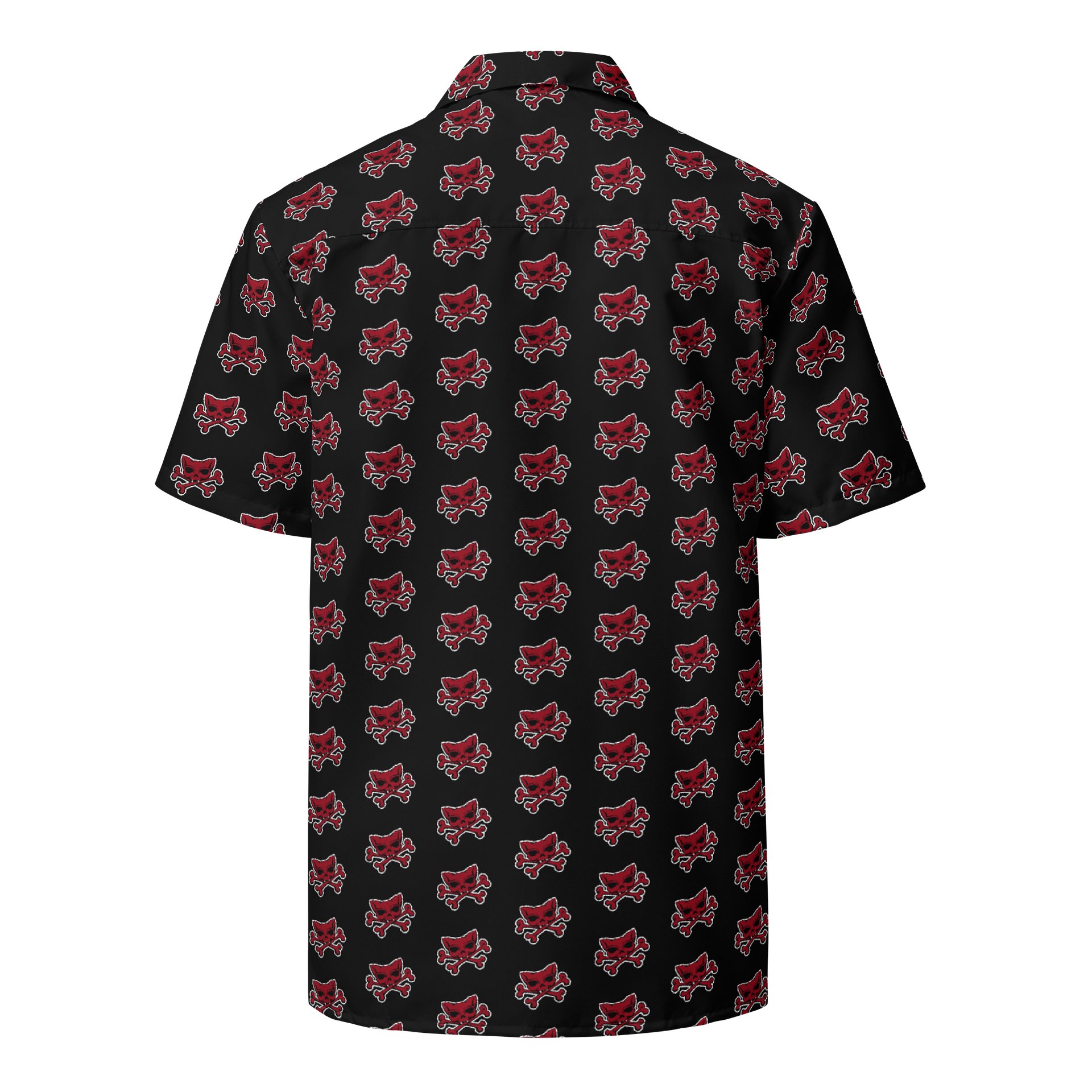 Red Kat Skull Hawaiian Shirt product image (2)
