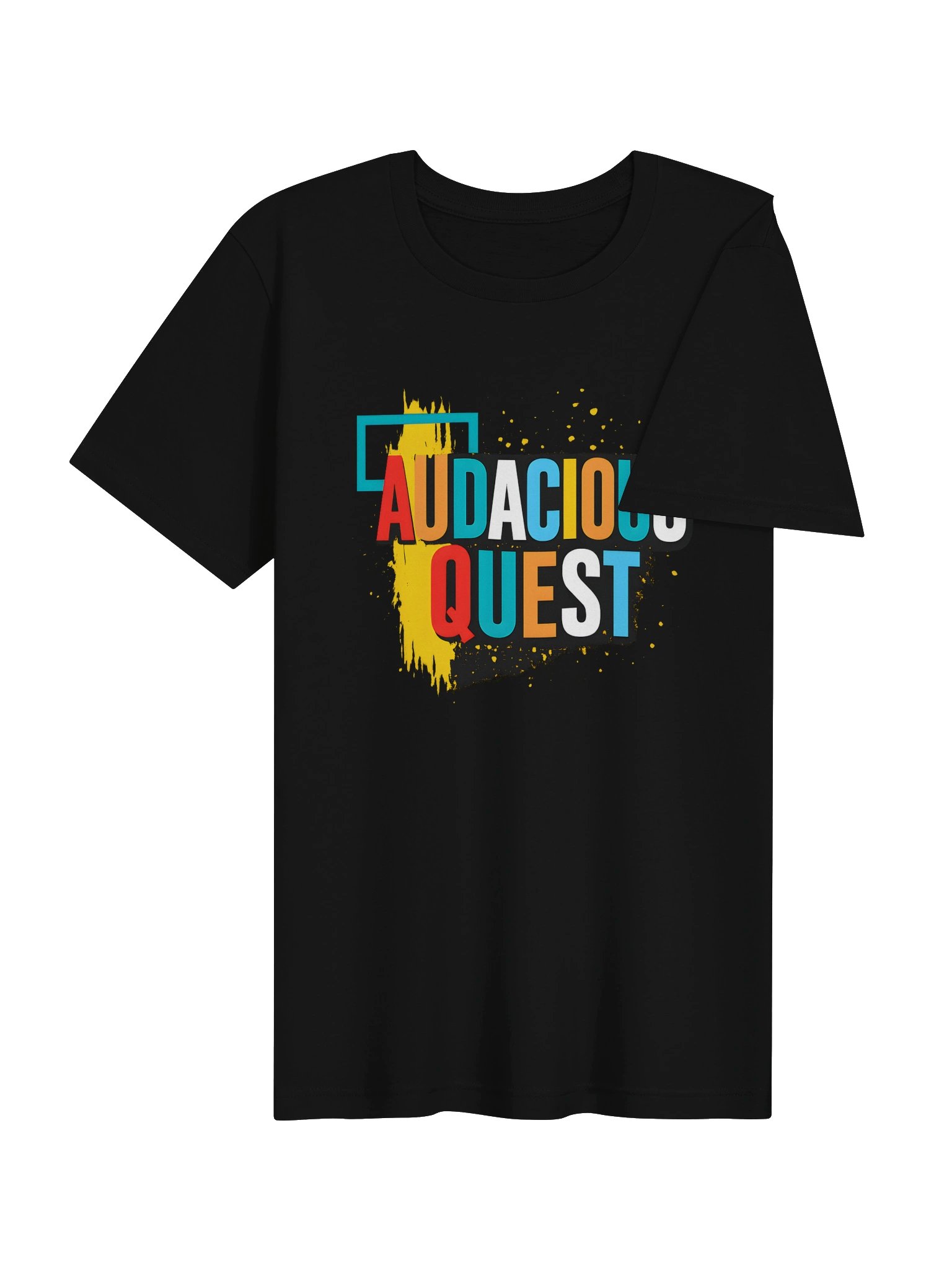 "Audacious Quest" Retro Paint Splatter Graphic T-Shirt product image (4)