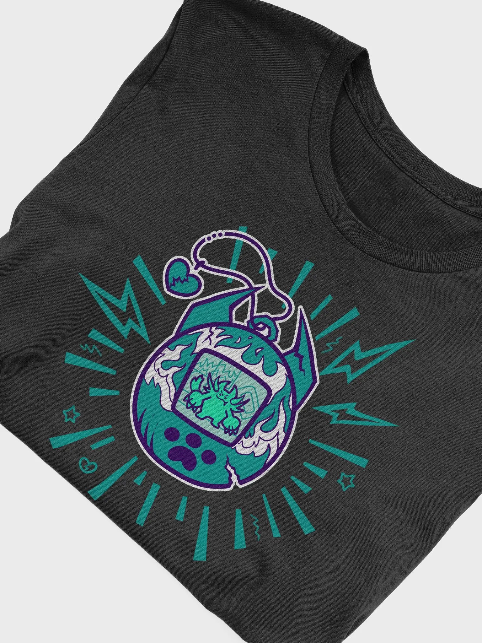 Heartbreaker Virtual Meow // T-Shirt - Teal Dark Mode product image (5)