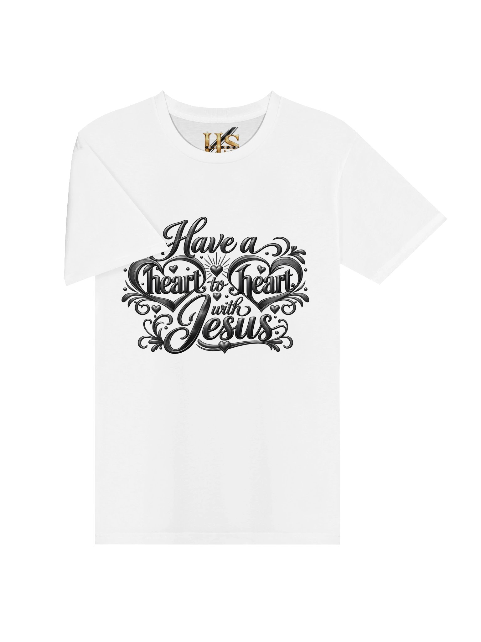 Have a Heart-to-Heart with Jesus Black Premium Unisex T-Shirt product image (3)