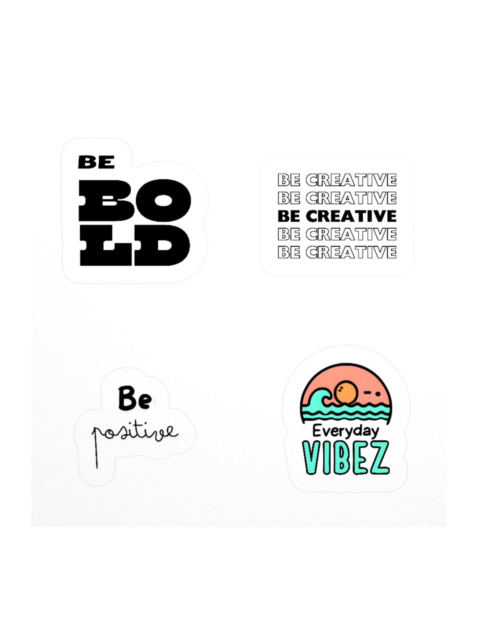 BE VIBEZ Sun Wave Kiss Cut Sticker product image (1)