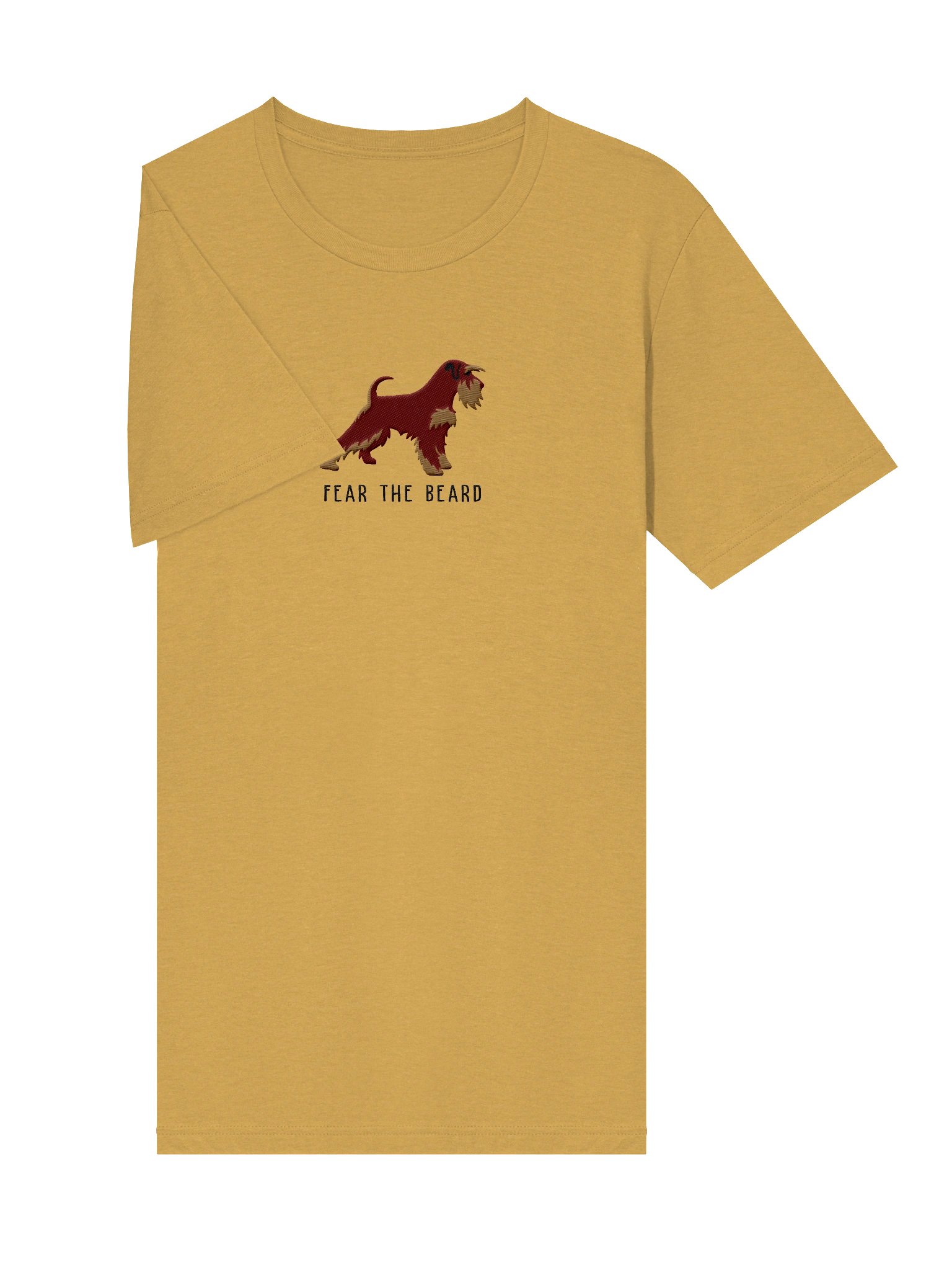 Fear the Beard T-Shirt(Embroidered) of a Miniature Schnauzer(Liver & Tan) product image (53)