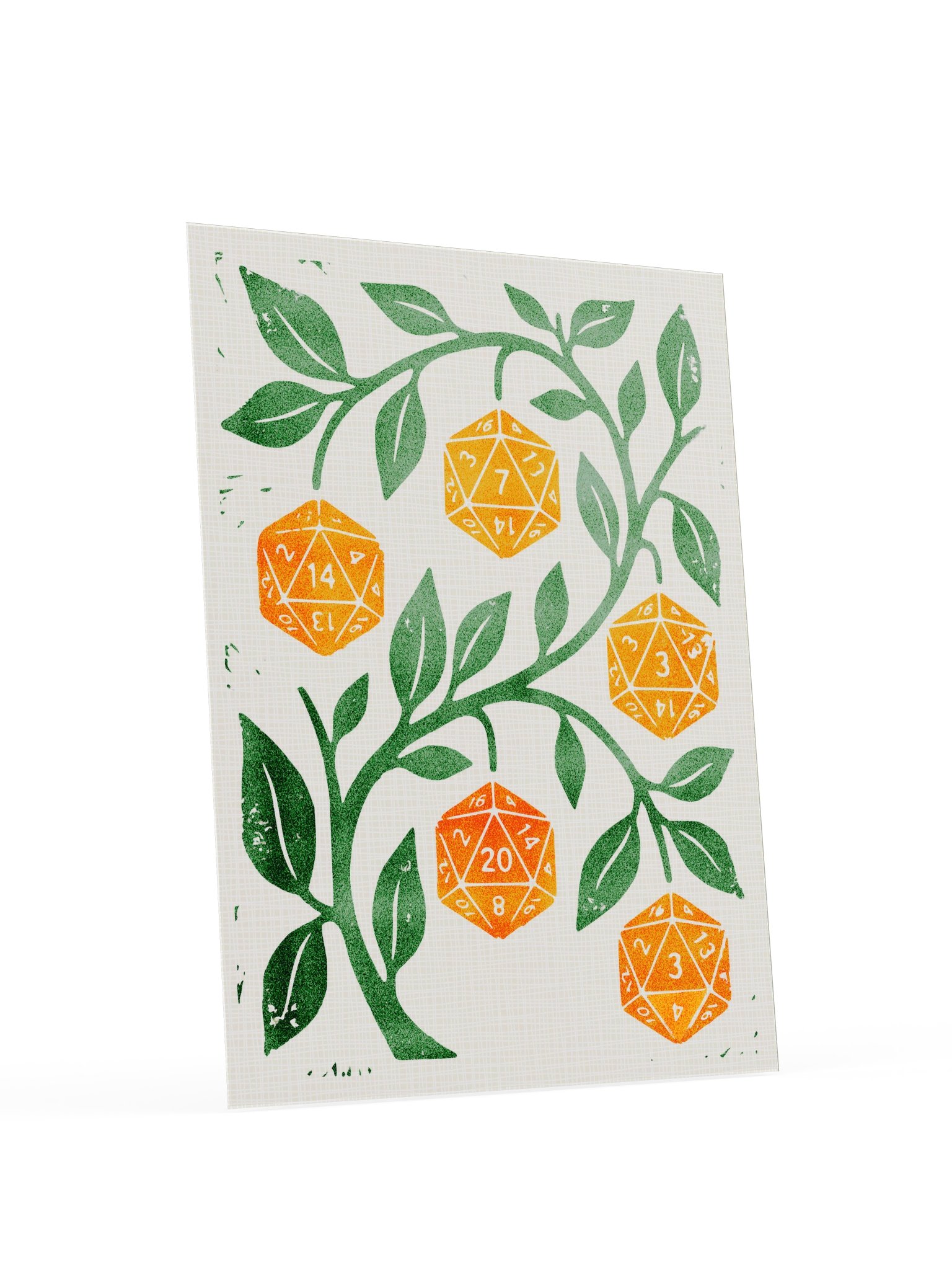 Oranges D20 Botanical Board Game Room Poster - UNFRAMED product image (7)