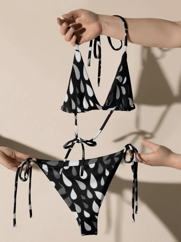 His House String Bikini Set - Black Wave product image (7)