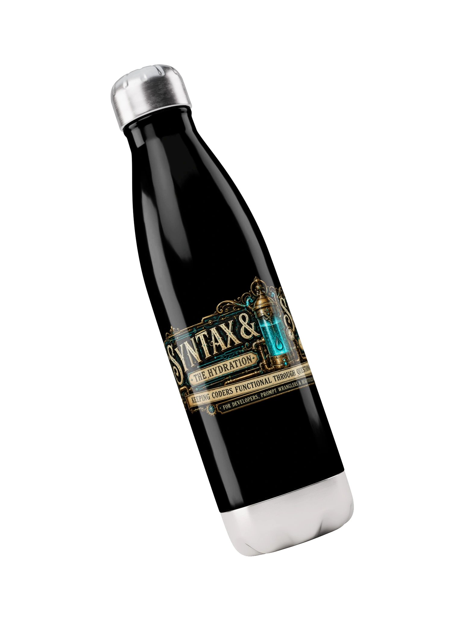 Syntax & Sarcasm Hydration Protocol Stainless Steel Water Bottle product image (5)