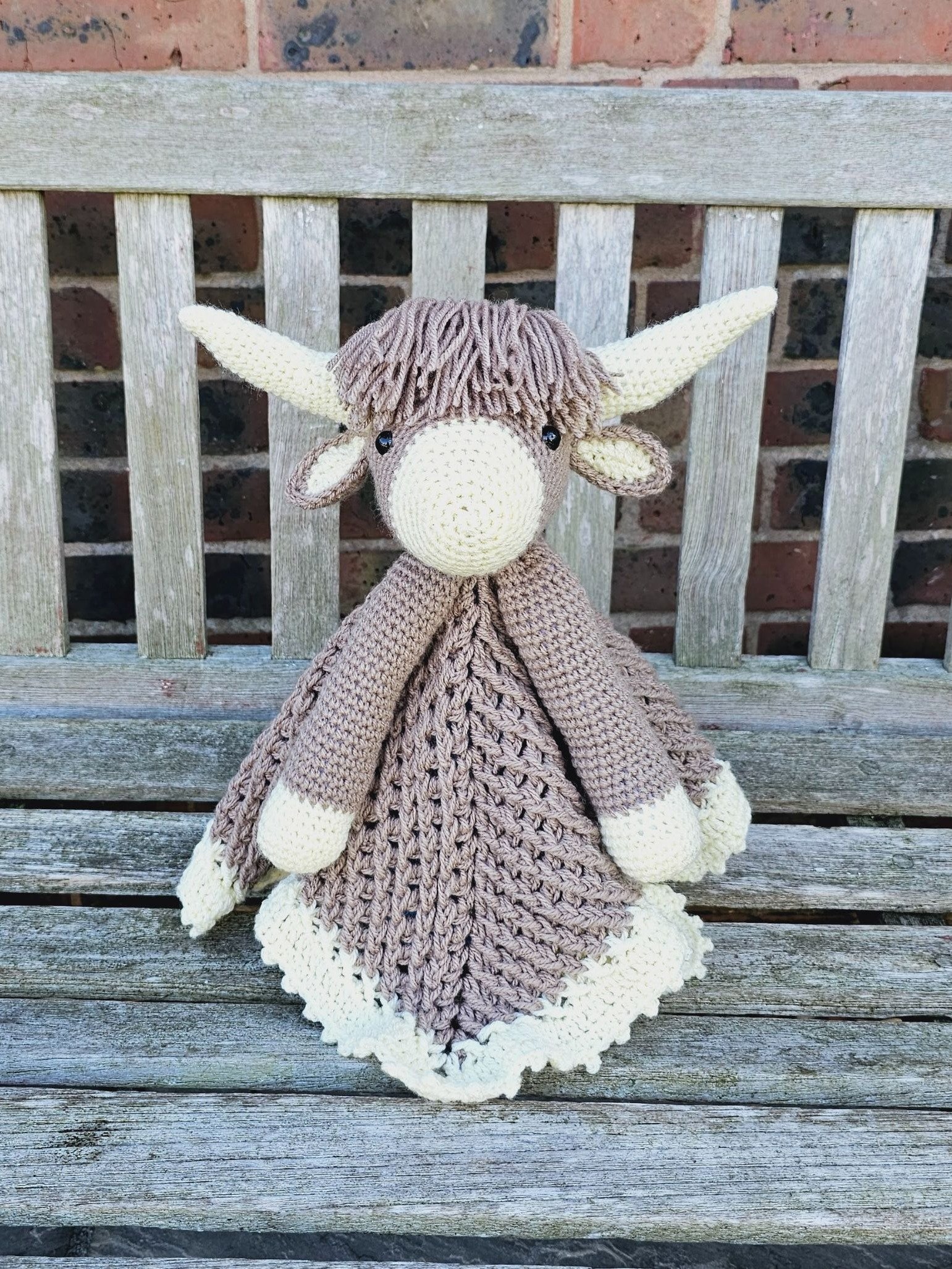 Highland Cow Lovey Blanket Crochet Pattern | Scottish Farm Animal (PDF Pattern) product image (10)