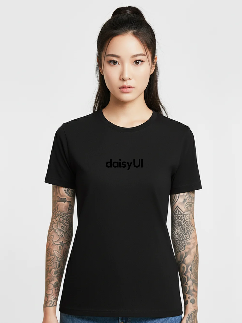 daisyUI black t-shirt product image (1)