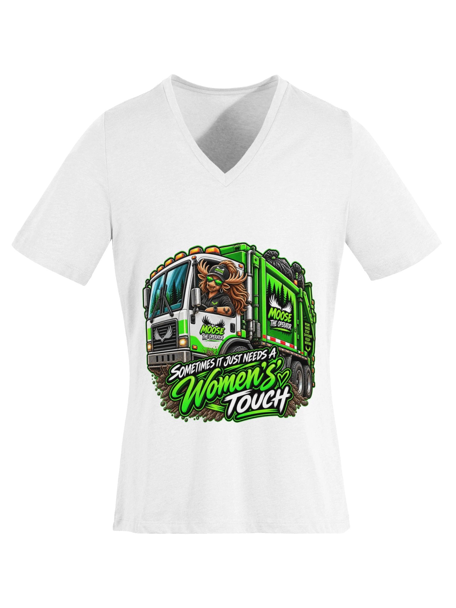 Moose Women's Touch Garbage Truck T-Shirt product image (33)