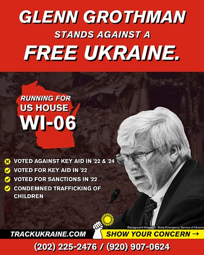 Congressman @repglenngrothman supported early sanctions, but voted against vital aid for Ukraine's self defense. No position ...