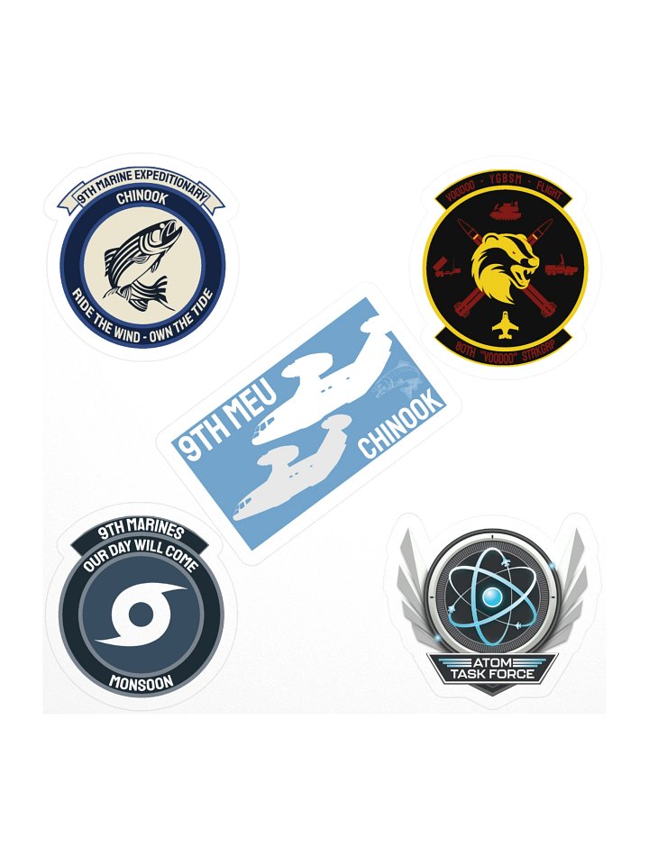 Atom Task Force 9th Marine Expeditionary Sticker Sheet! product image (1)