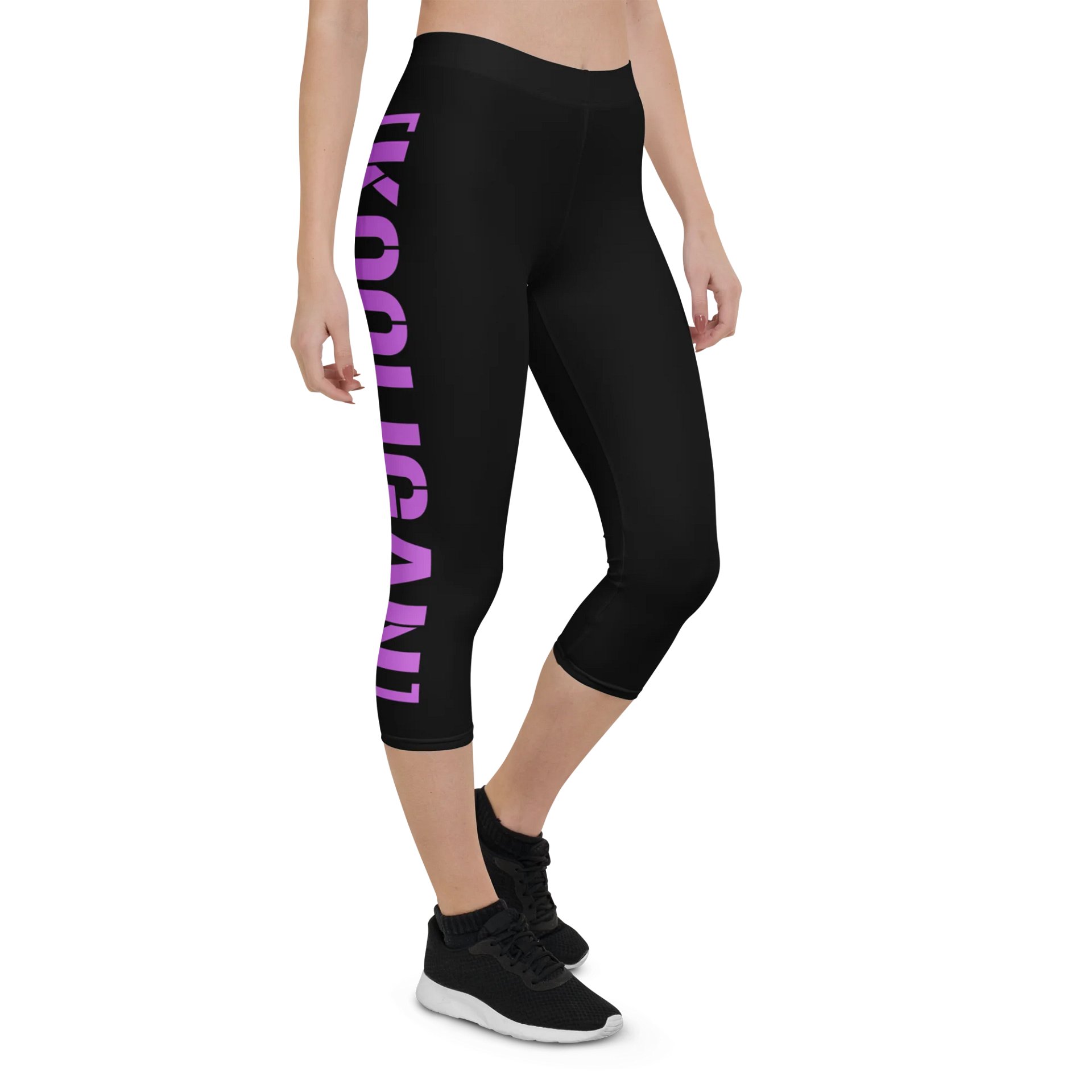 [KOOLIGAN] Kapris Blk & Purple product image (6)