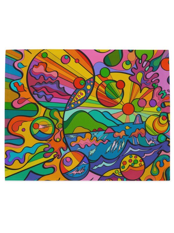 Vibrant Swirls Placemat Set – Colorful Marine Life product image (6)