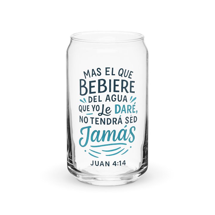 Christian Can-Shaped Glass (Spanish) – John 4:14 product image (2)