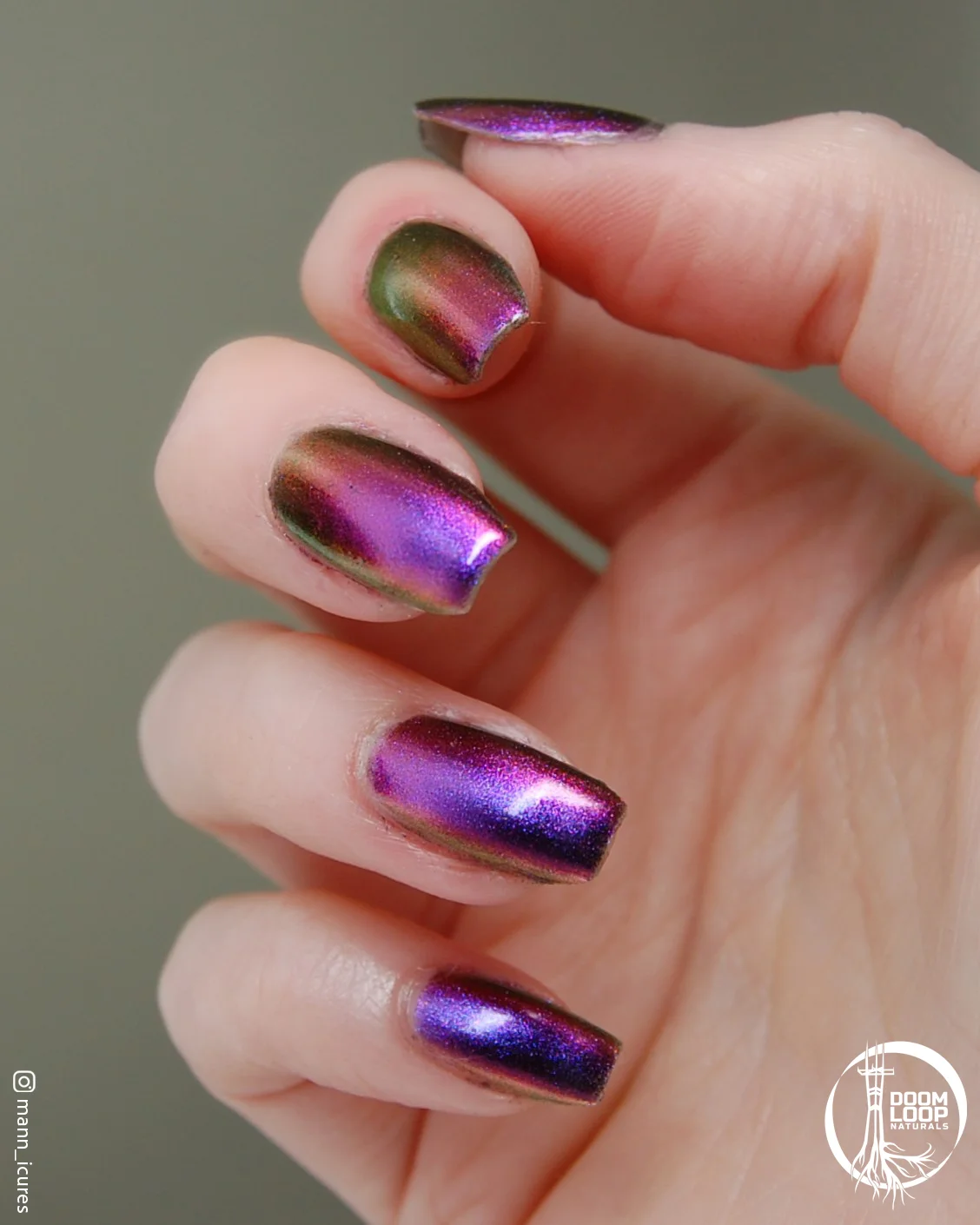 LAWFUL CHAOS - Purple Gold Red Green Multichrome Nail Polish product image (5)