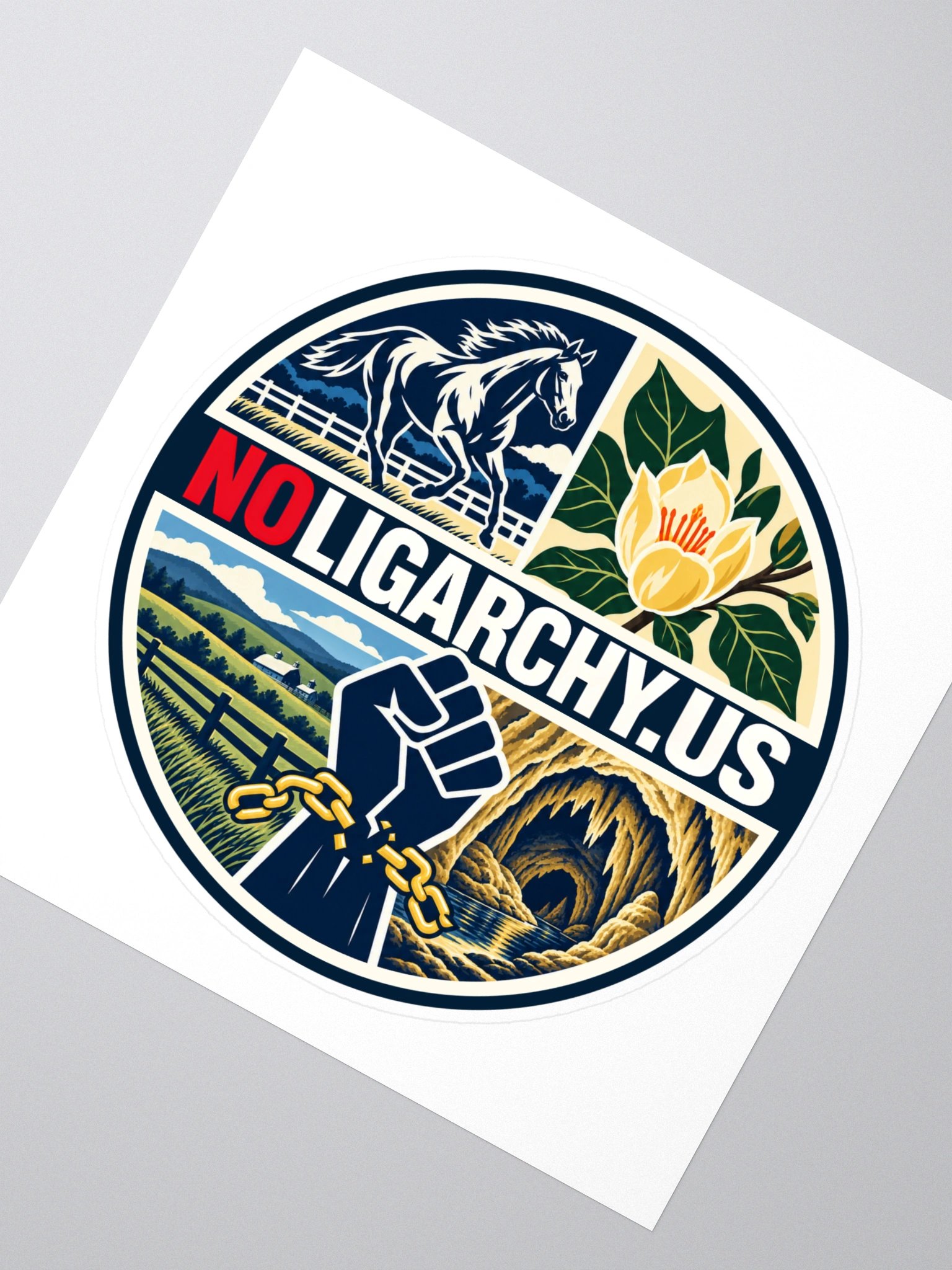 Kentucky NOLIGARCHY.US sticker product image (2)