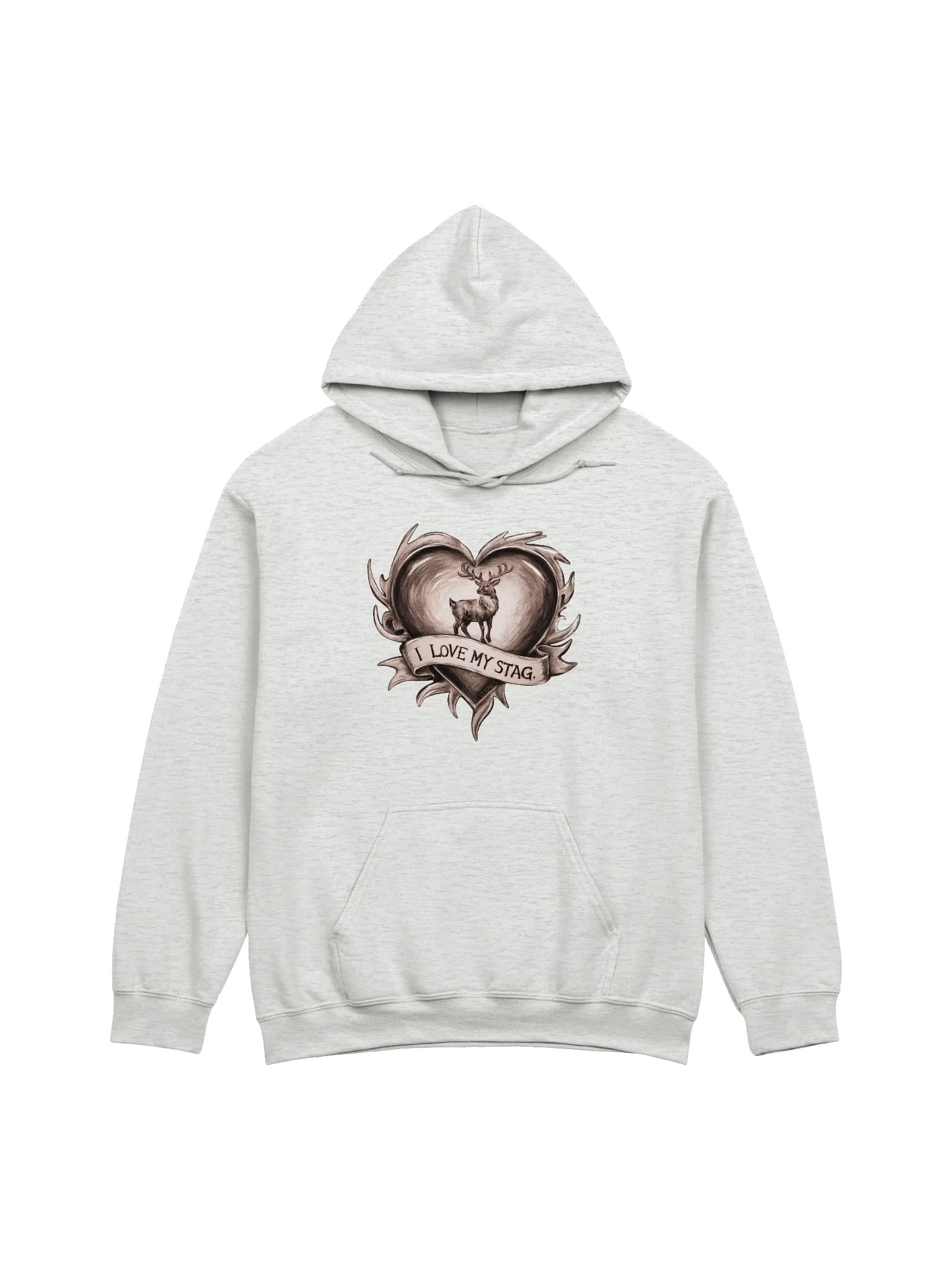 I Love My Stag Pencil and wash classic hoodie for the Vixen Hotwife. product image (2)
