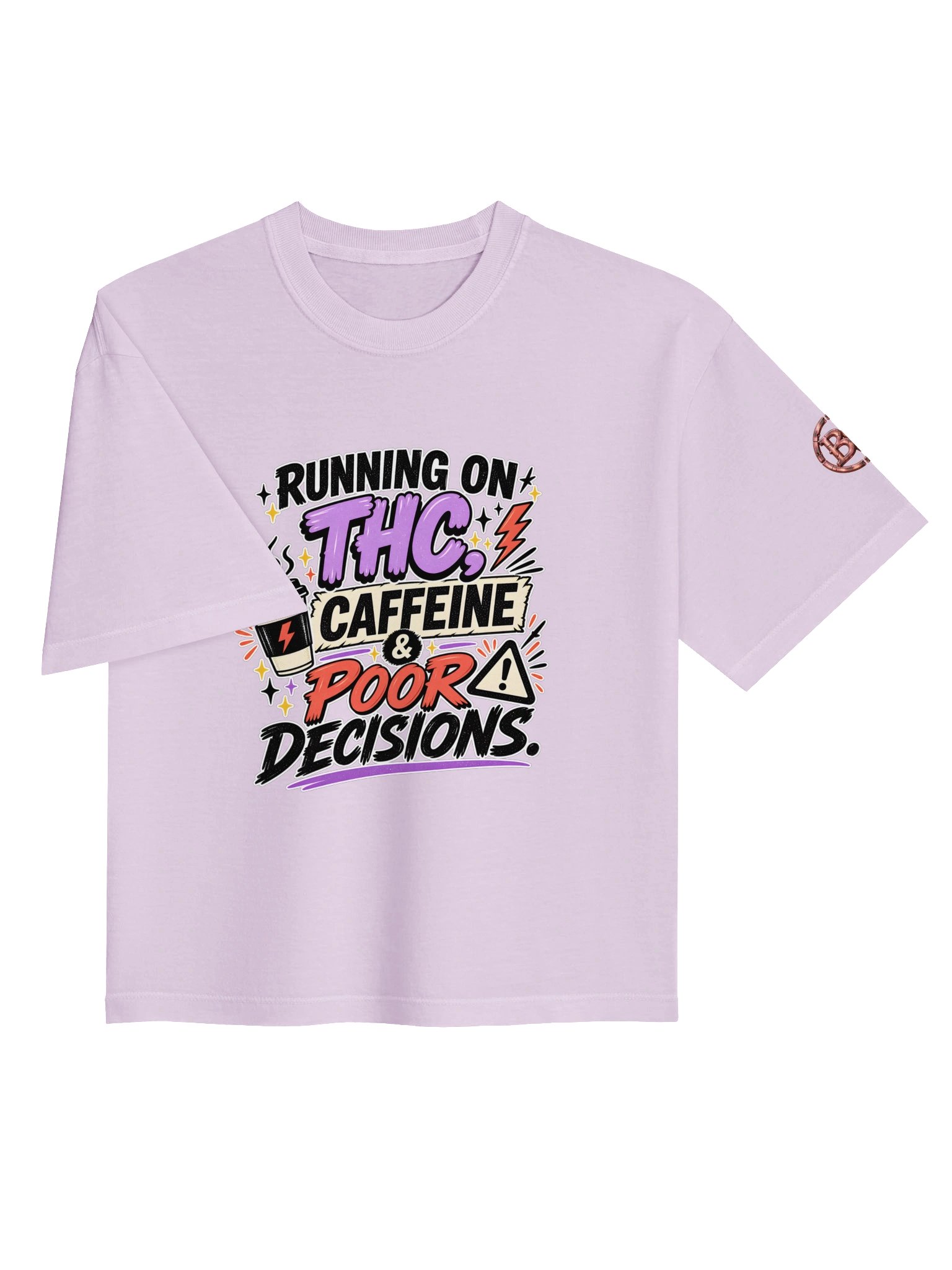 BROKEN WOMEN!™ — RUNNING ON THC, CAFFEINE & POOR DECISIONS — BOXY TEE product image (3)