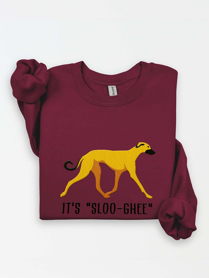 It's Sloo-Gee Sweatshirt(Embroidered) of a Sloughi (Cream) product image (1)
