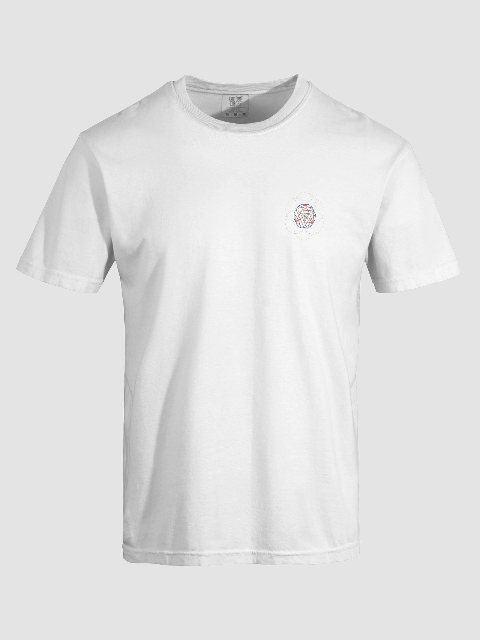 white t-shirt featuring the five Platonic solids product image (1)