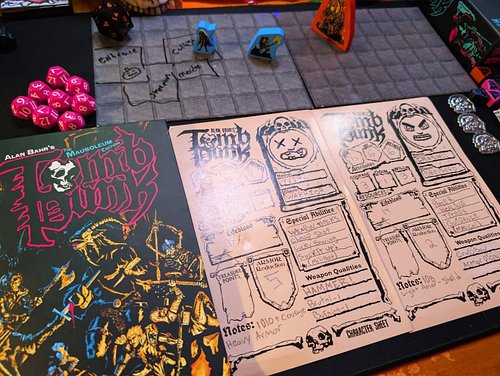 Playing more TombPunk today! 
The simple ruleset is perfect for quick dungeon delving combat. I even wrote out my own solo ro...