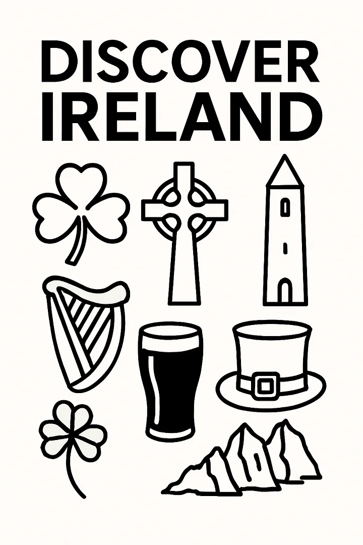 Free “Discover Ireland” Poster – European Wall Art Printable (A4 & US Letter PDF) product image (2)