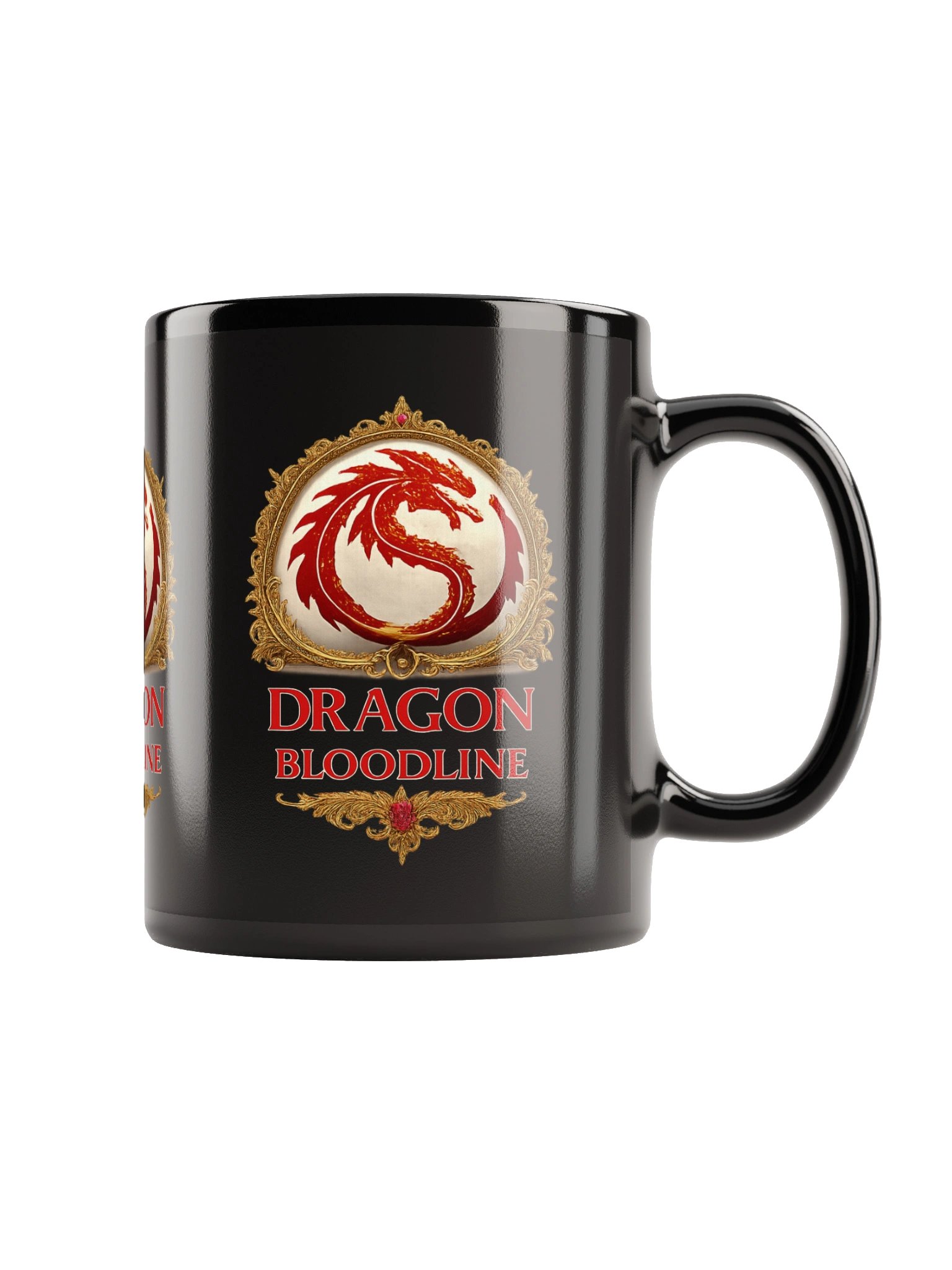 🐉 DRAGON BLOODLINE BLACK CERAMIC MUG product image (1)