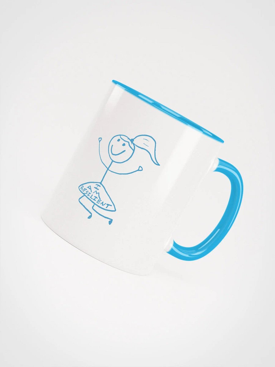 I Am Resilient Blue & White Ceramic Mug product image (4)