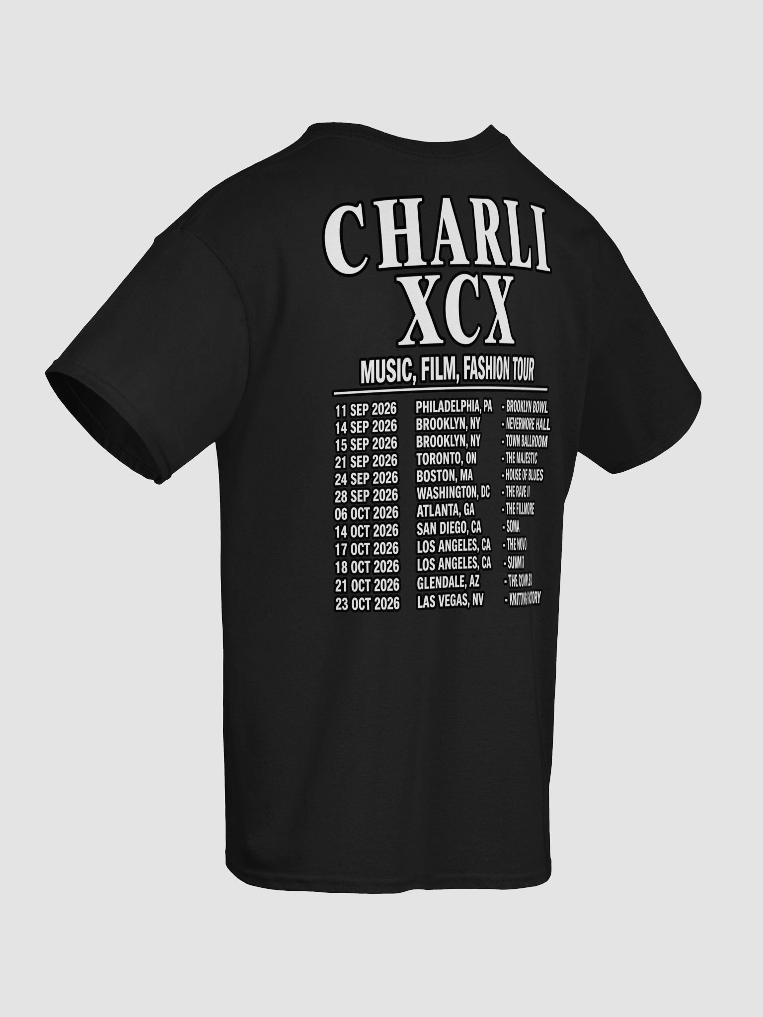 Charli XCX Tour Shirt 2026 Music Film Fashion Concert Graphic Tee product image (10)