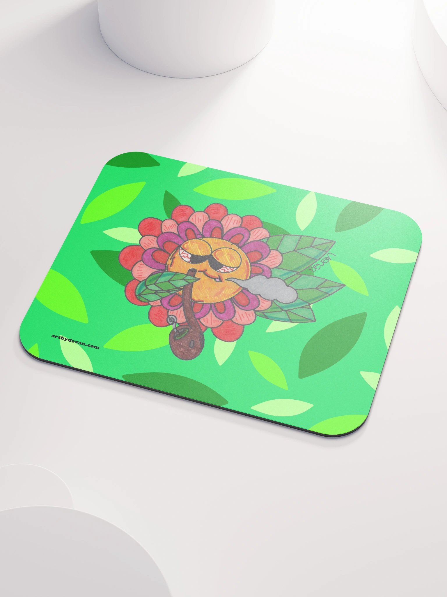 Red Stoner Flower Mousepad product image (3)