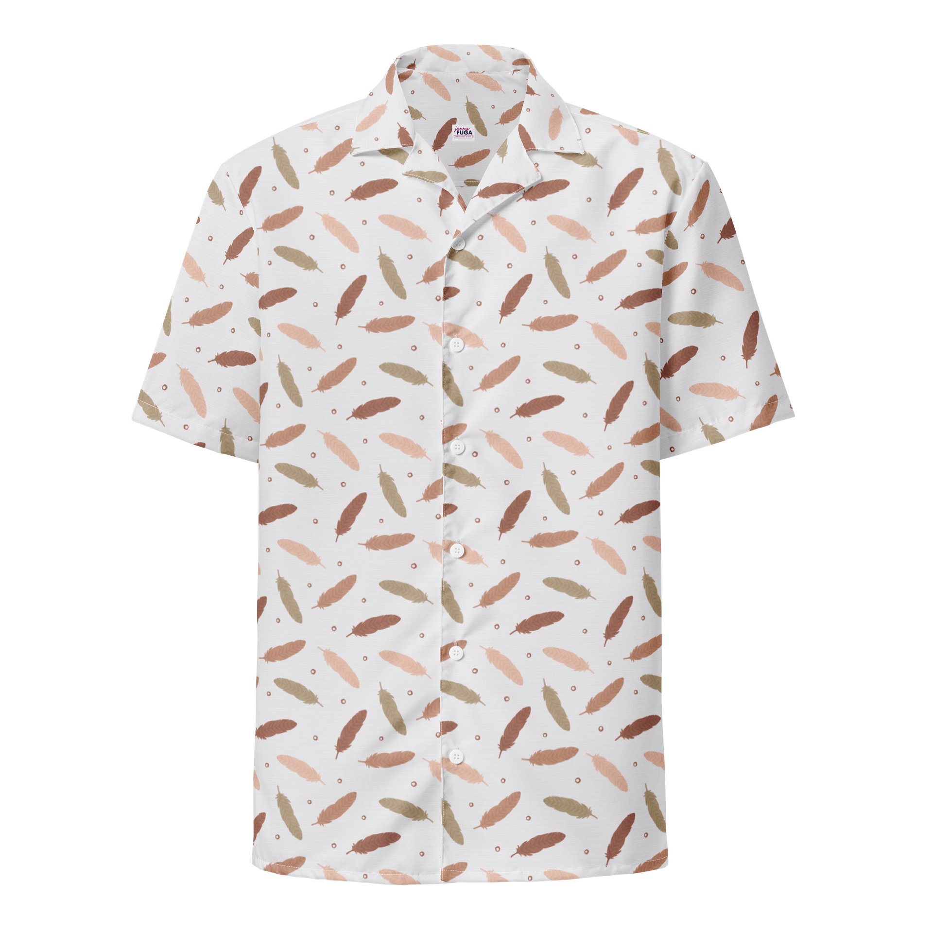 Mocha Mousse Feathers Hawaiian Shirt product image (1)