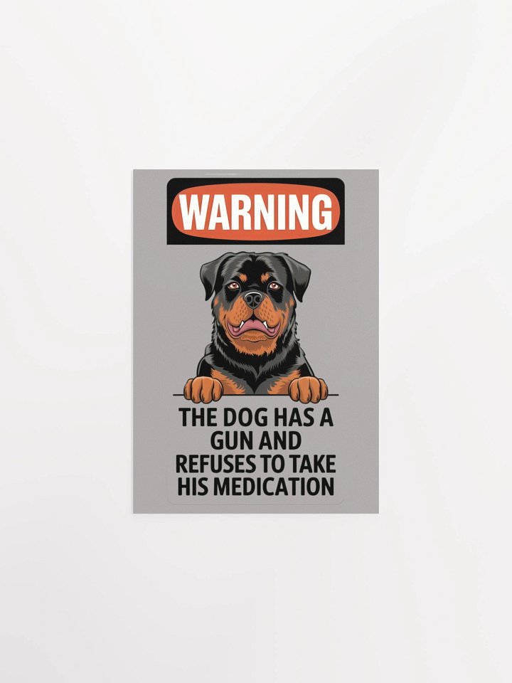 Warning: Rottweiler with a Gun Poster product image (8)