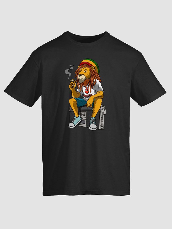 Rasta Lion Unisex Boombox T-Shirt product image (1)