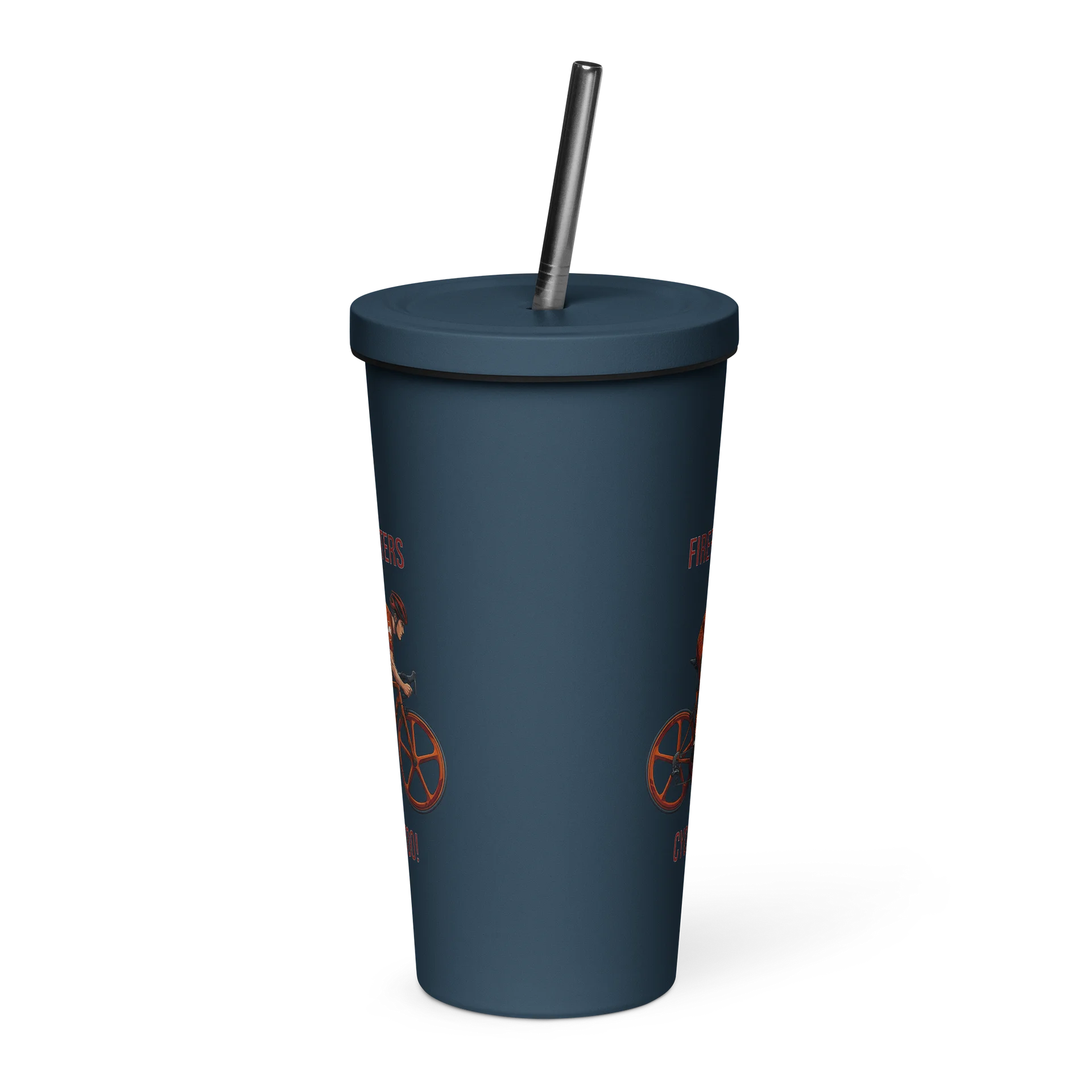 Firefighter Athlete Tumbler with Straw | Mens Cycling Edition product image (12)