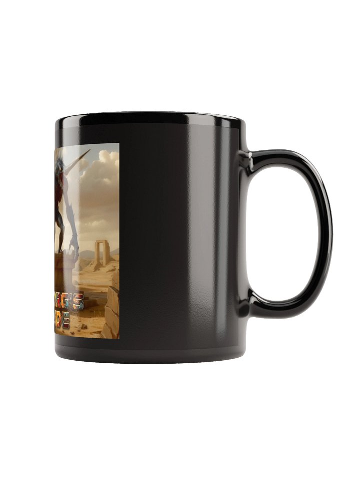 A Black Mug Featuring James Hunter Arriving at the Mysterious Statue product image (2)