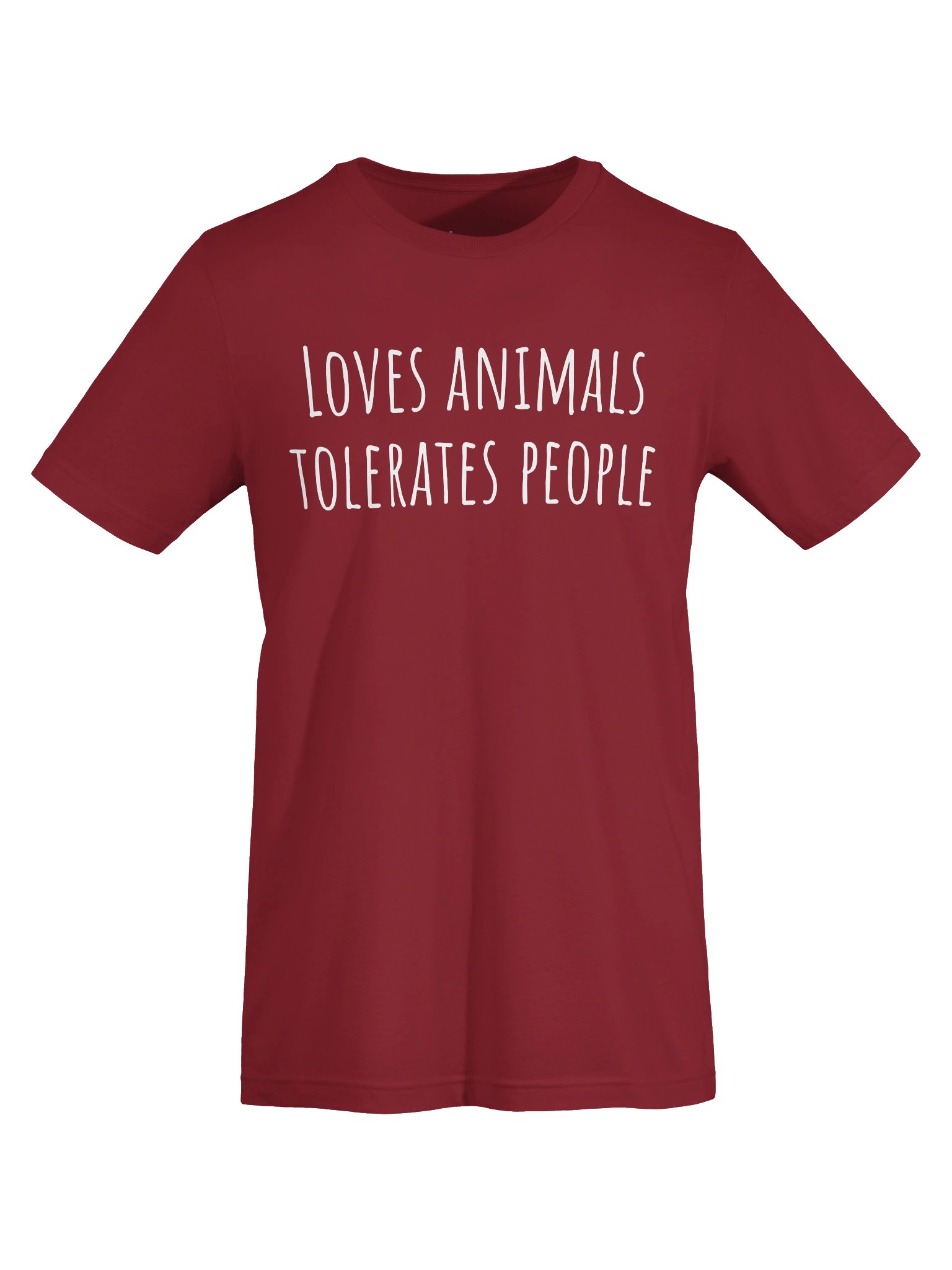 LOVES ANIMALS TOLERATES PEOPLE Unisex T-Shirt product image (5)