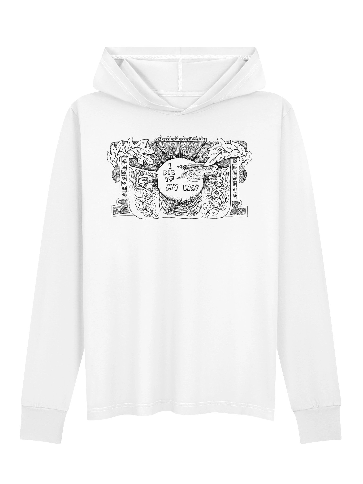 06JL3037 I Did It My Way Hooded Long Sleeve tee by Litchfield Studio product image (1)