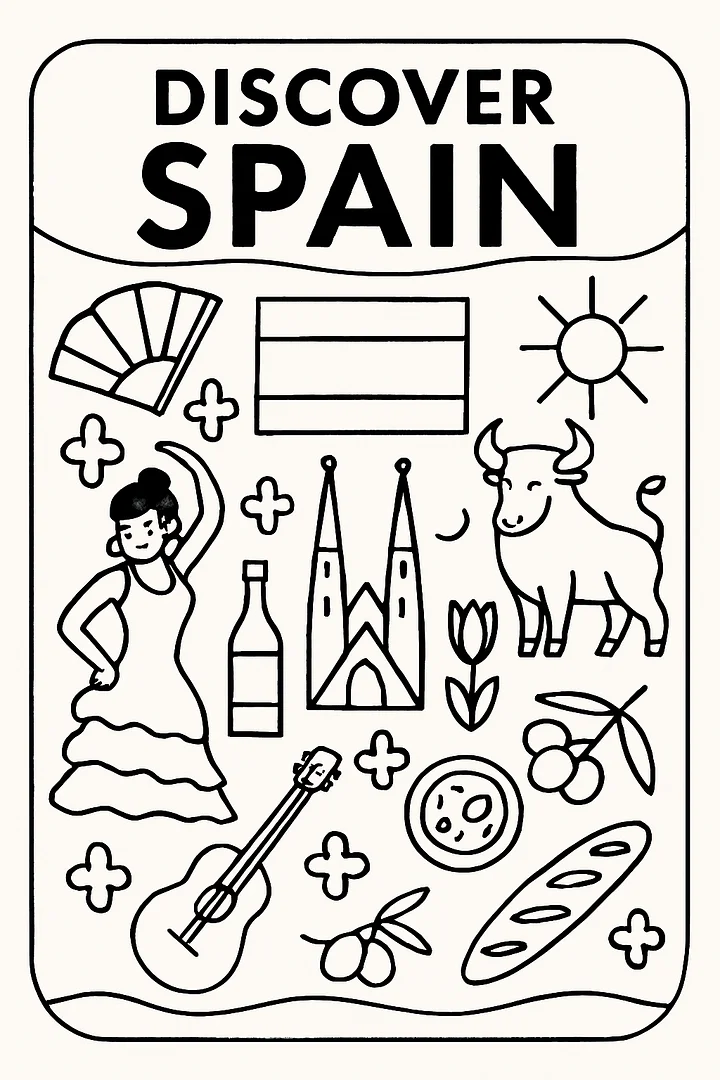 Free “Discover Spain” Poster – European Wall Art Printable (A4 & US Letter PDF) product image (2)