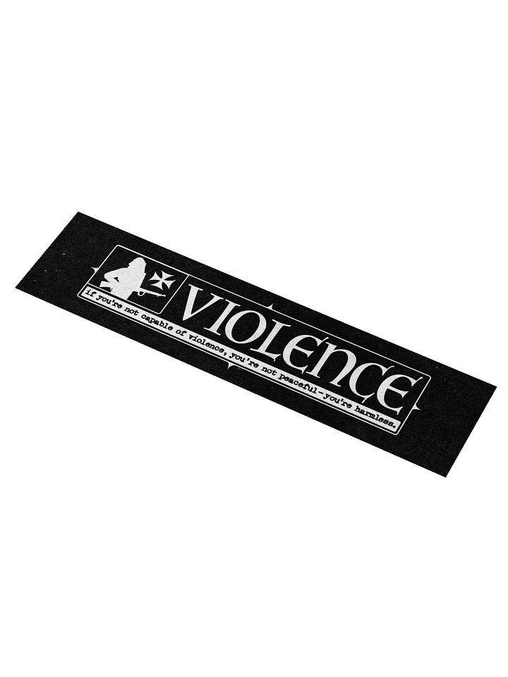 "GIVE VIOLENCE A CHANCE" STICKER product image (1)