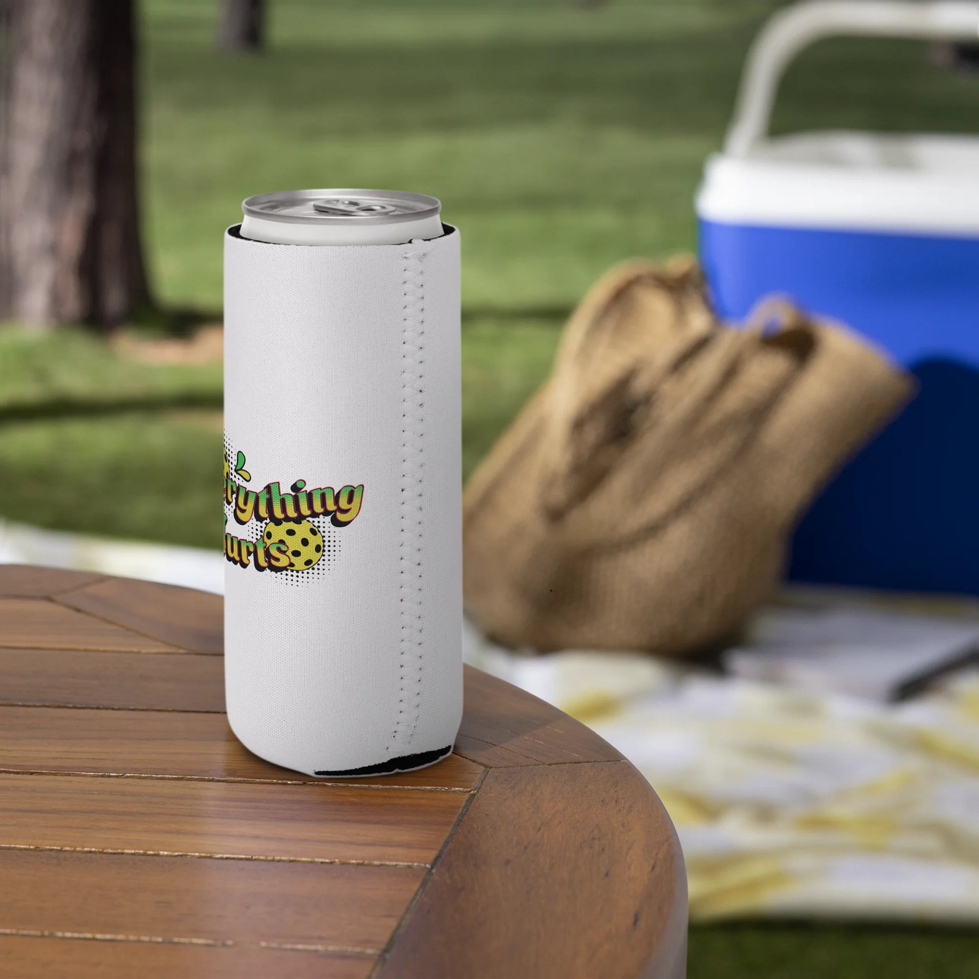 Everything Hurts Pickleball Whimsical Can Cooler product image (5)