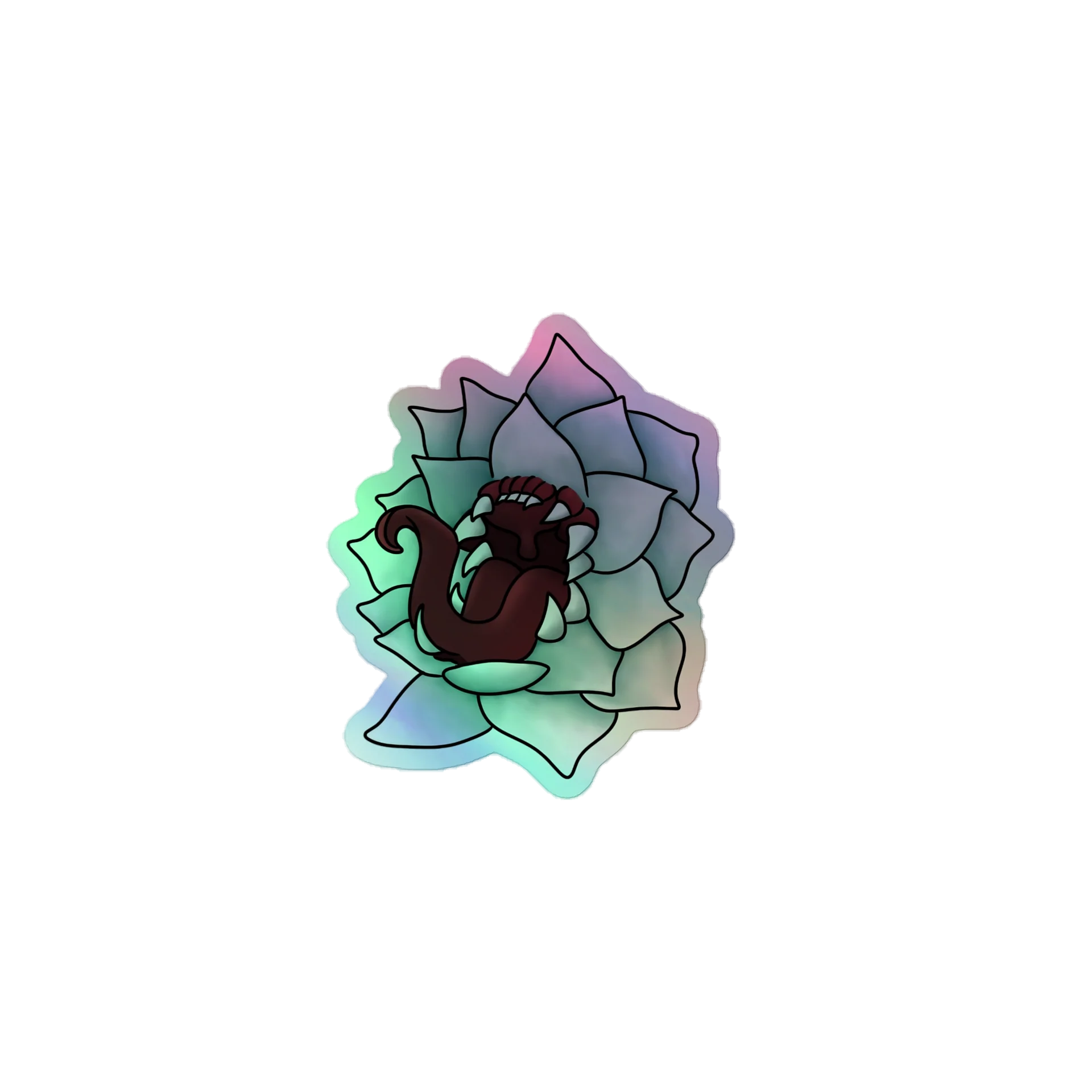 Monster Bloom Holographic Sticker product image (1)