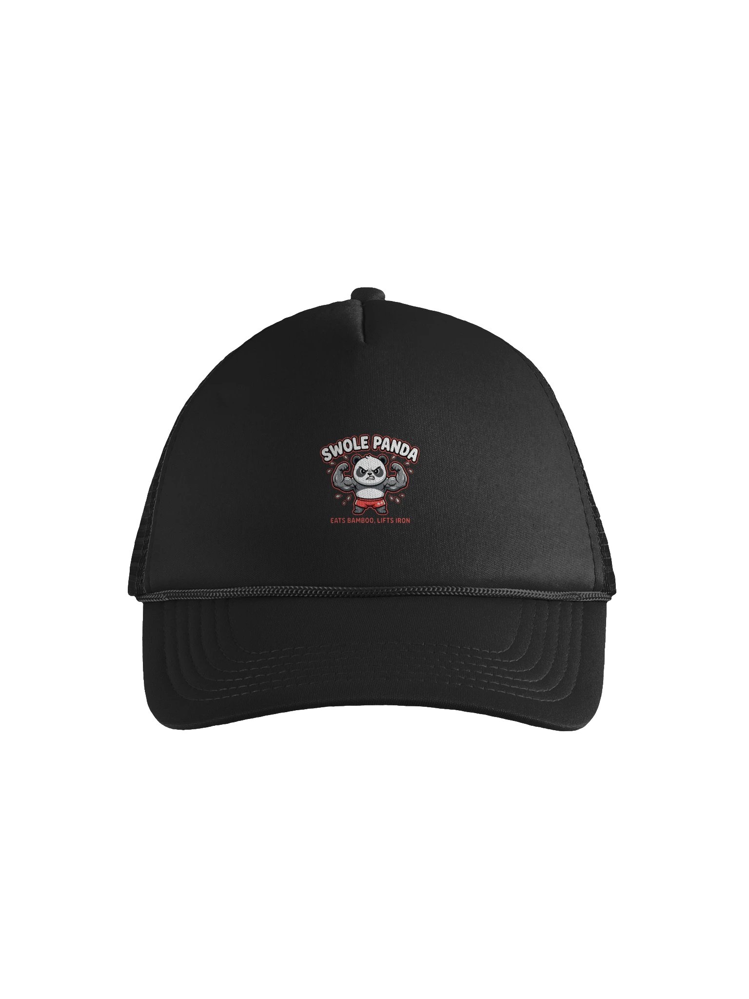 Swole Panda Trucker Hat – Gym Life Cap | Foam Front Snapback product image (1)
