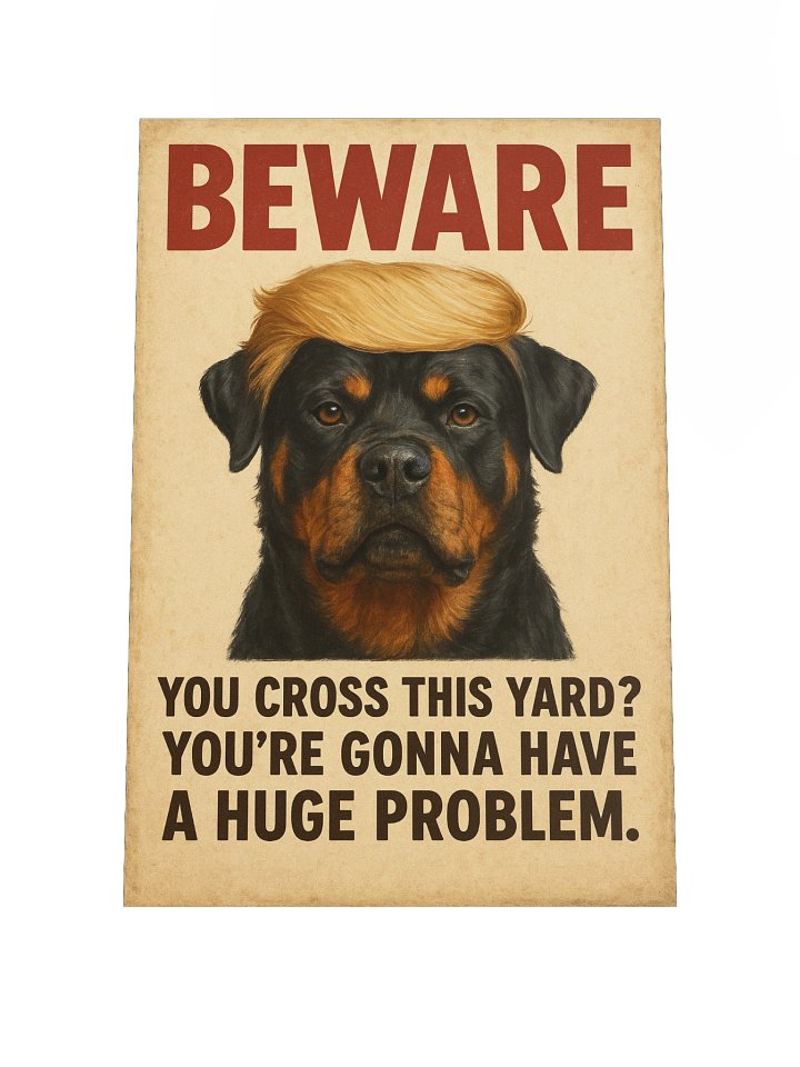 Rottweiler - BEWARE, You cross this yard? You’re gonna have a huge problem. product image (1)
