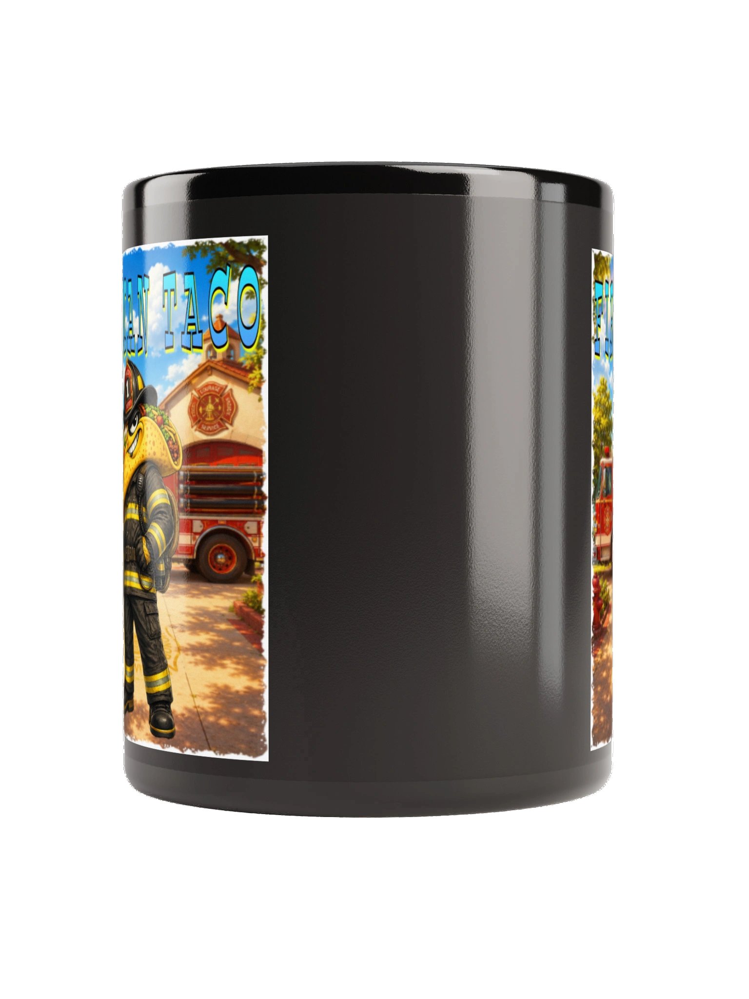 Fireman Taco Black Glossy Mug The Taco Family product image (4)