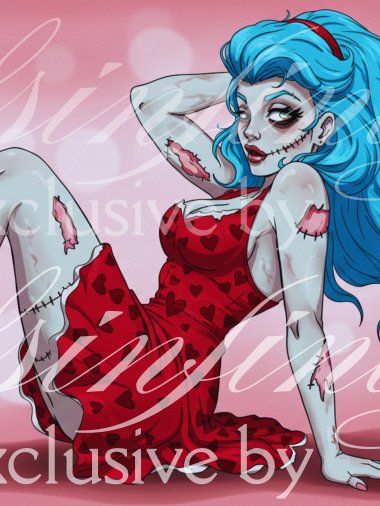 V4 Zombie Pinup Desktop Wallpaper product image (2)
