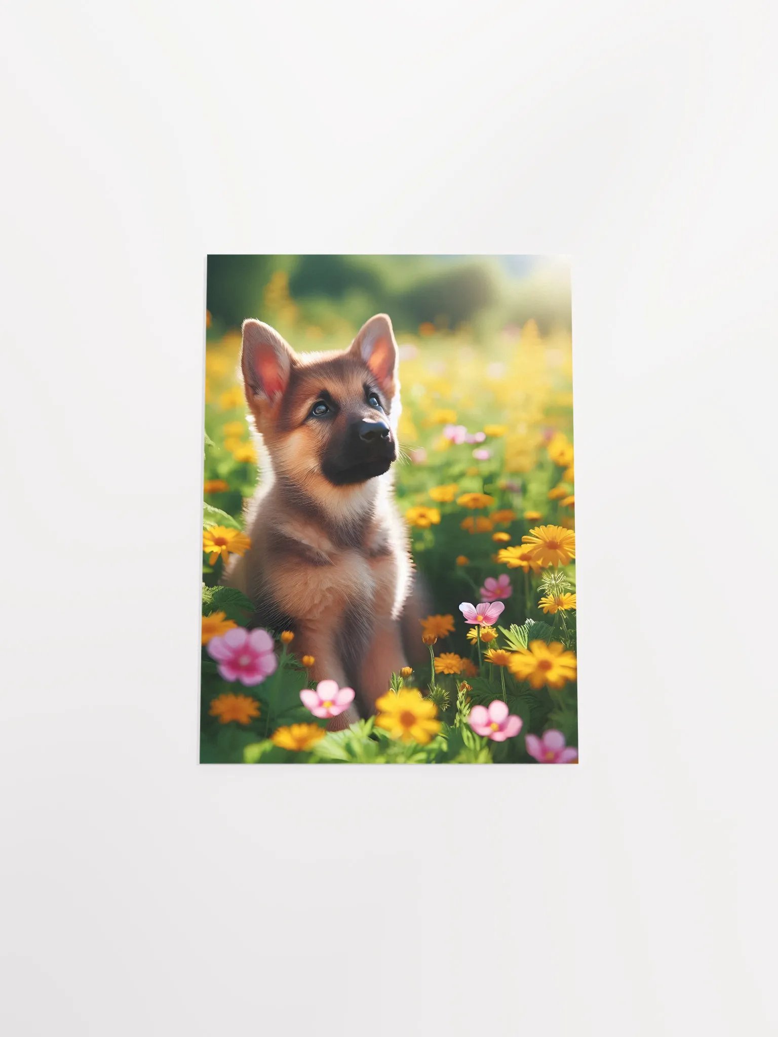 Summer Shephard Puppy Matte Poster Print product image (4)
