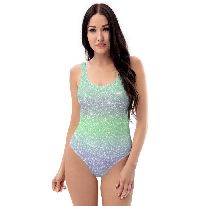 Glitter Unicorn Texture Design One Piece Swimsuit (3) product image (1)